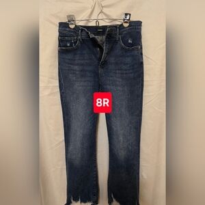 Express Dark Blue Ankle Jeans